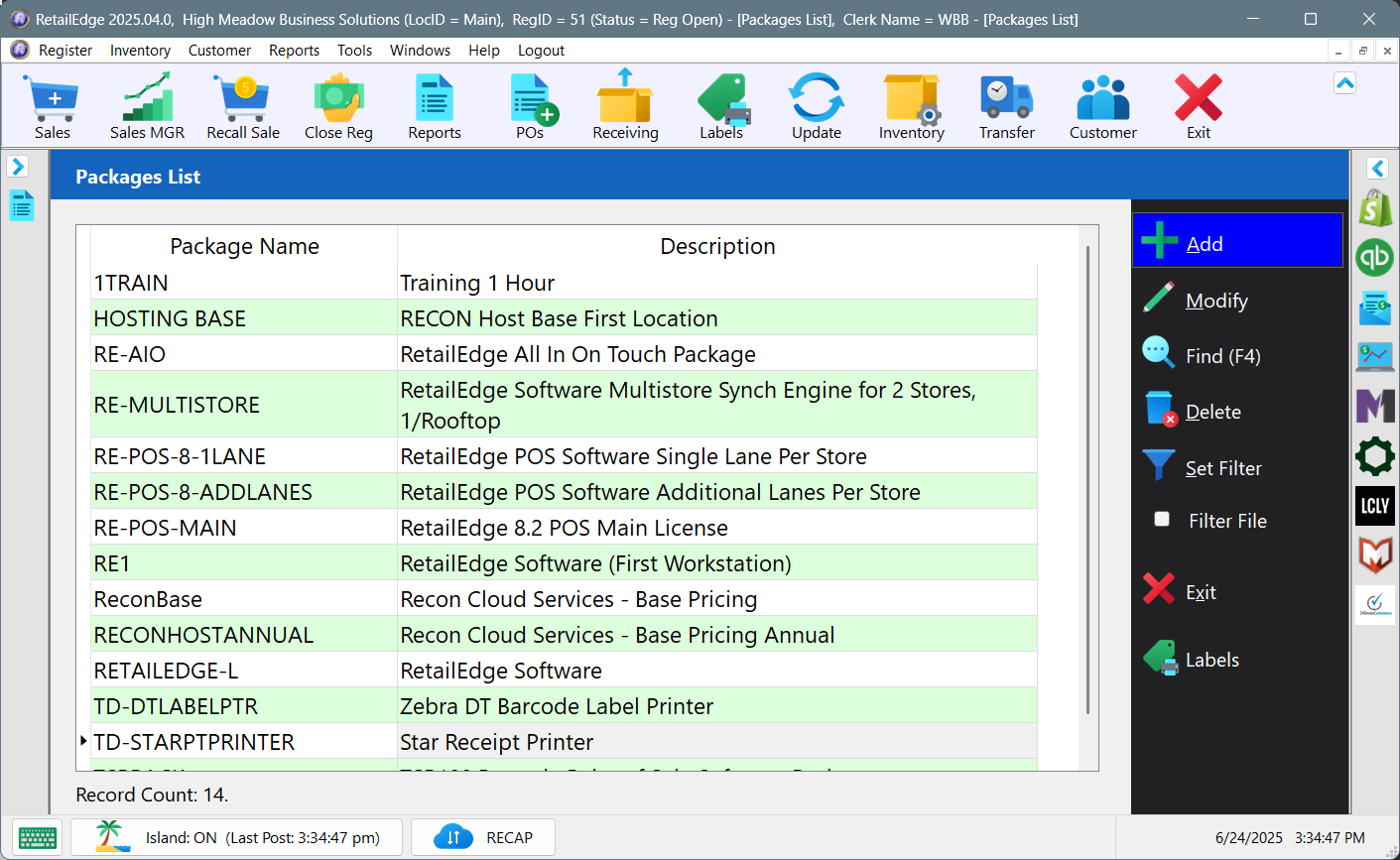 Package and Bundle List